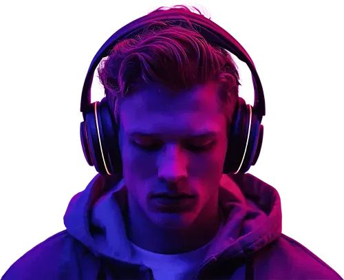 Woman with headphones