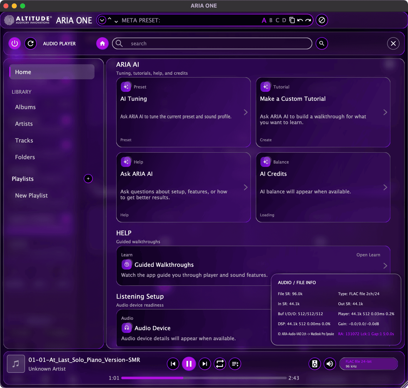 Audio Player File Information