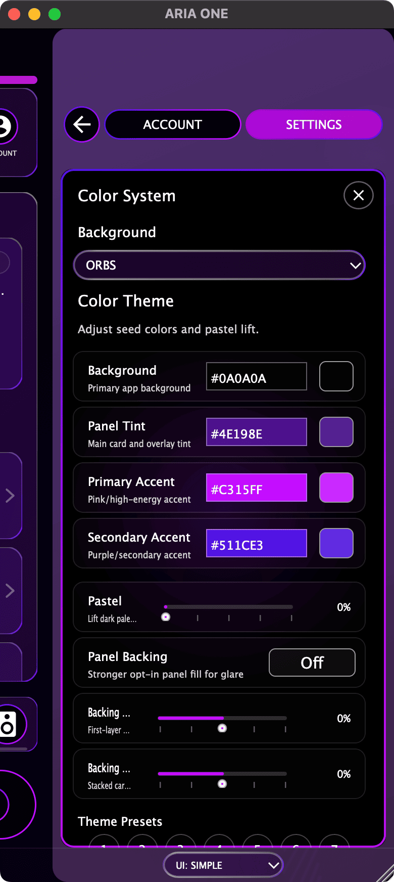 Color System — Simple View
