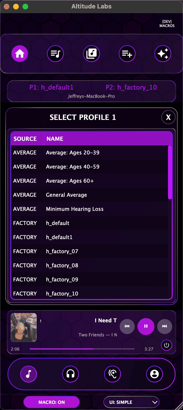 Profile Popup — Simple View