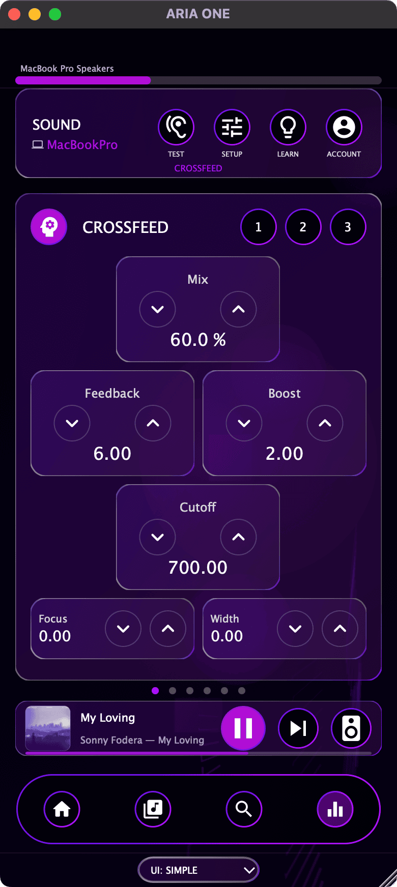 Crossfeed — Simple View