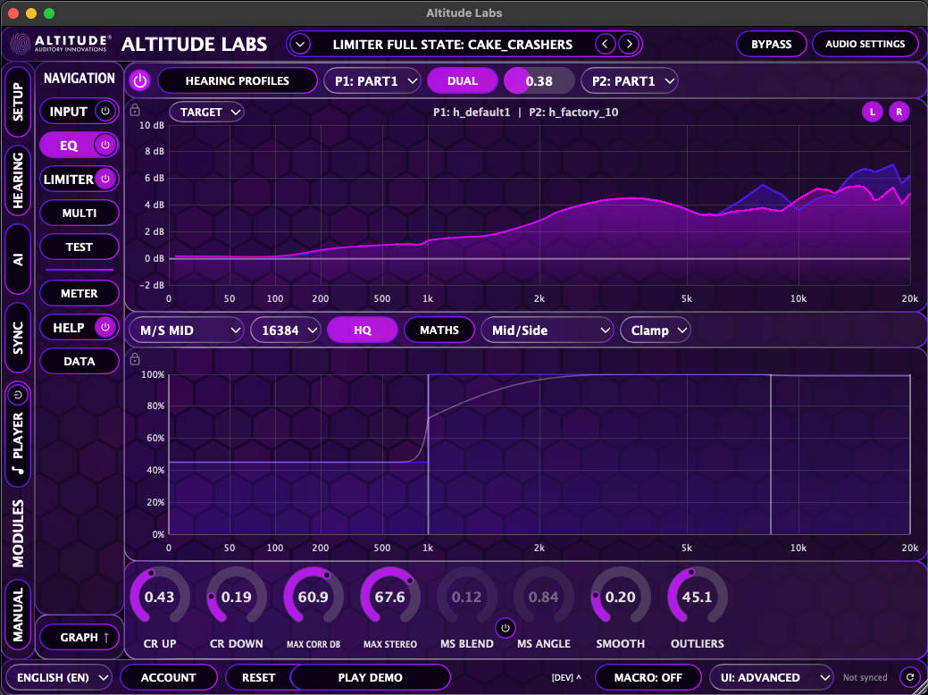 EQ Panel Interface