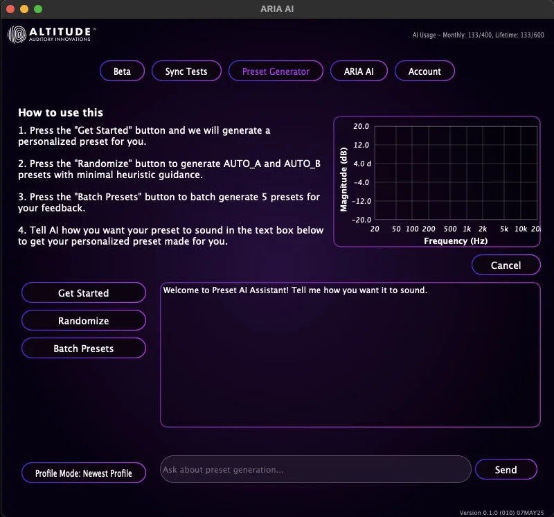 Crossfeed audio visualization