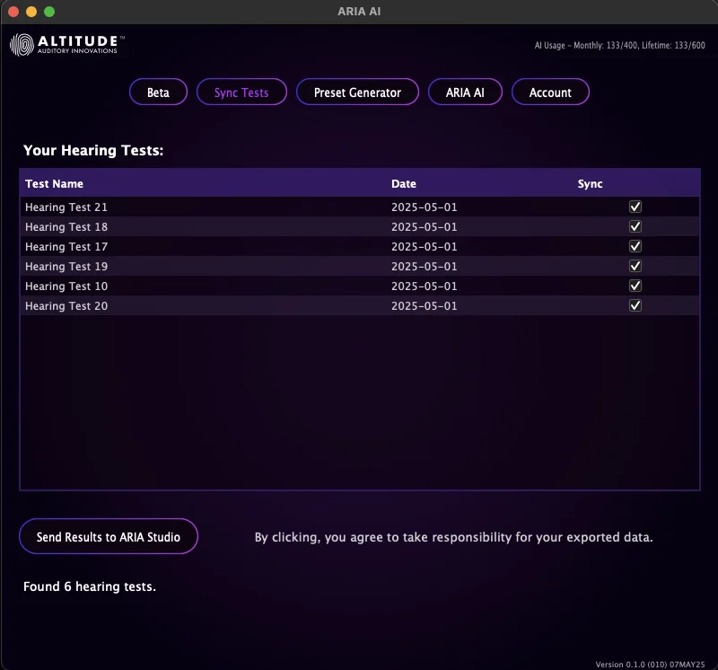 Crossfeed advanced settings interface