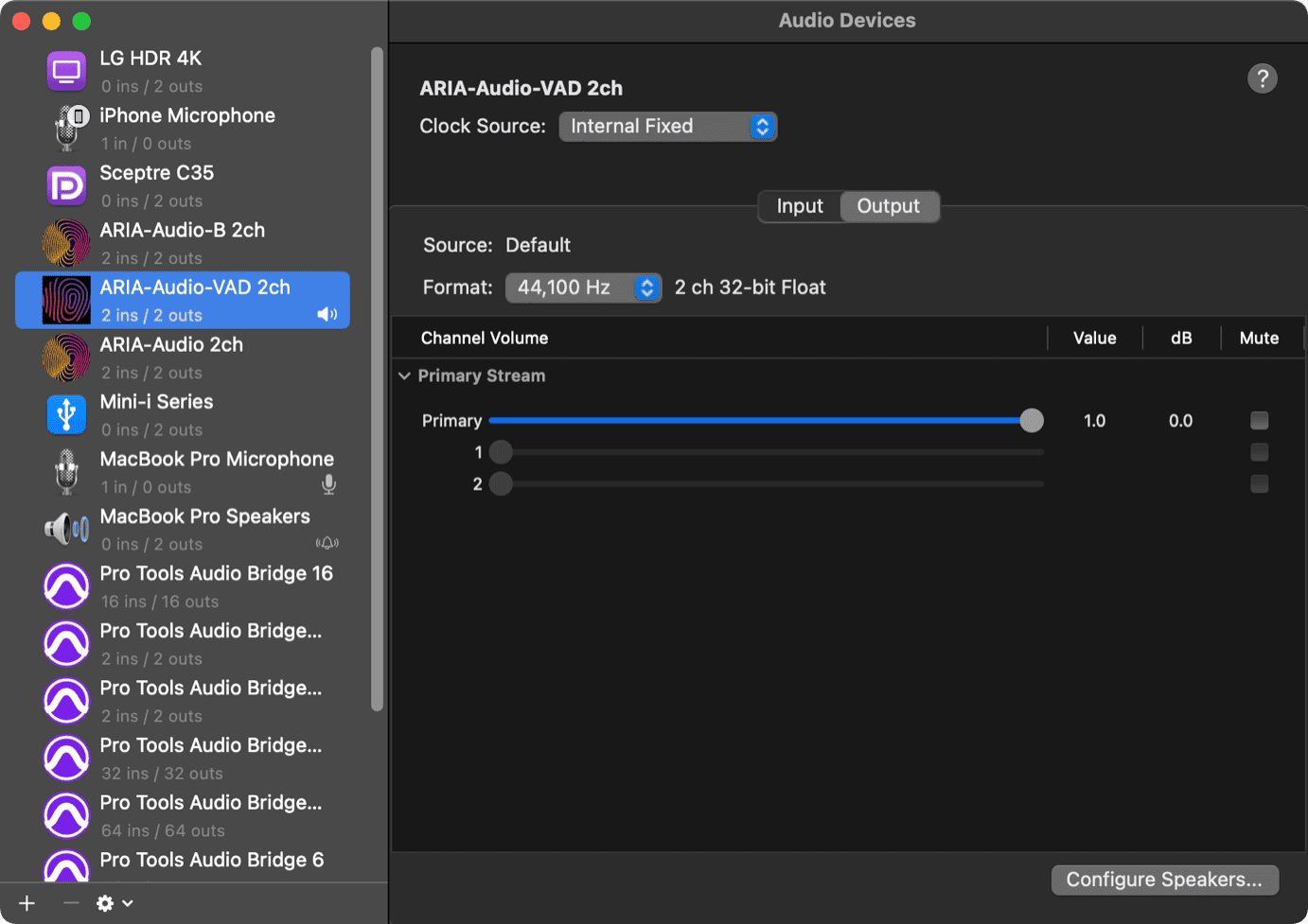 macOS sample rate - Audio MIDI Setup