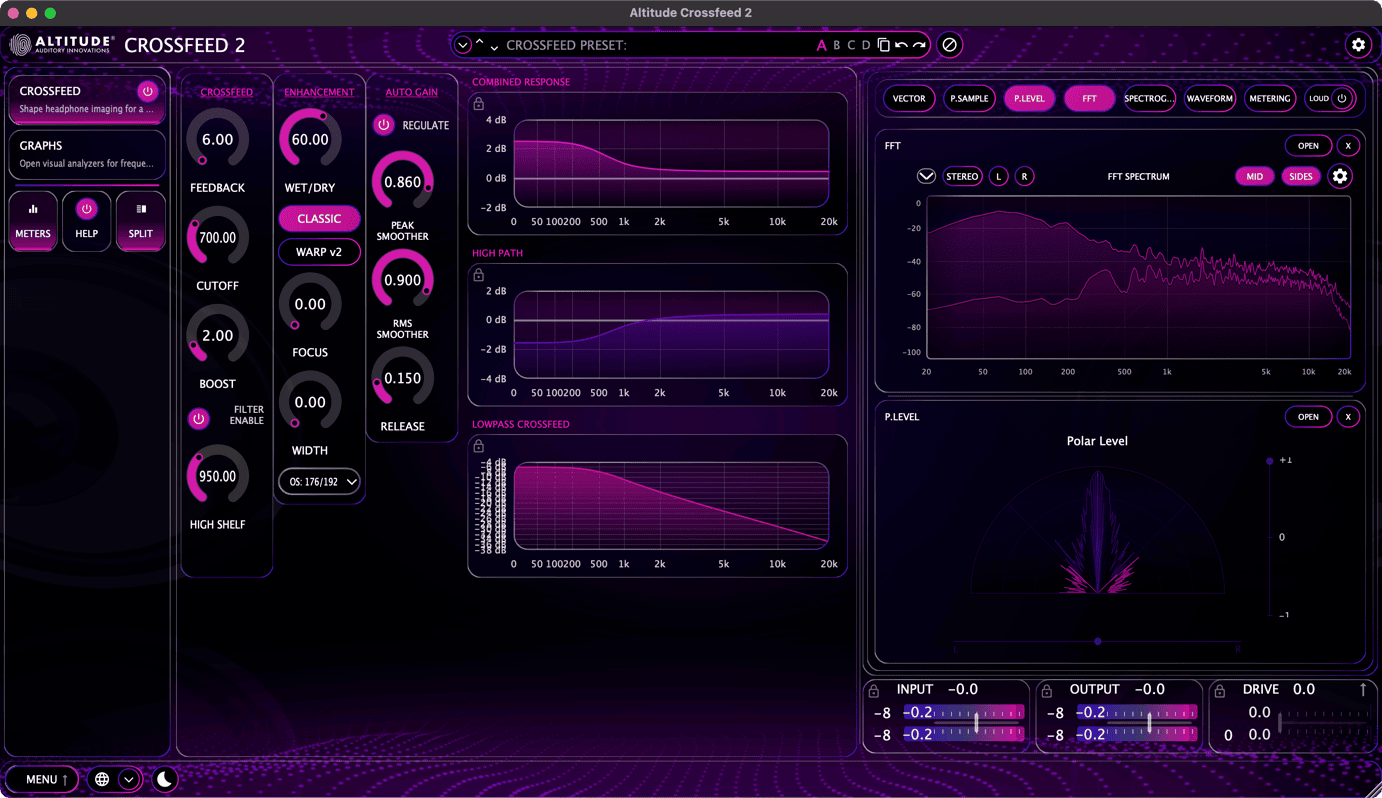 Standalone Crossfeed - Desktop workspace
