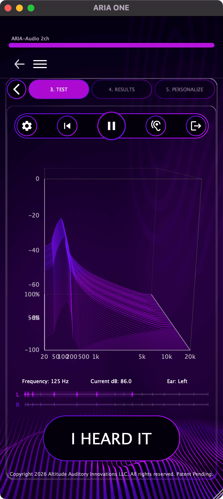 Active Test Screen — Simple View